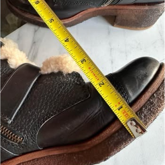 Coach Black Preston Shearling Boot Size 7 - Picture 6 of 8